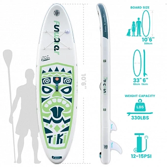 SUP-доска FunWater Tiki Green 10'6"